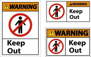 Warning Area Keep Out Sign On White Background vector