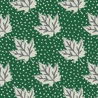 Abstract oak leaves seamless pattern. Maple foliage backdrop. vector