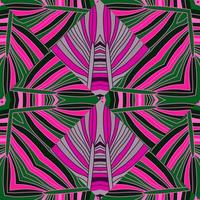 Abstract lines geometric ornament seamless pattern. Wave mosaic geometric endless wallpaper. vector