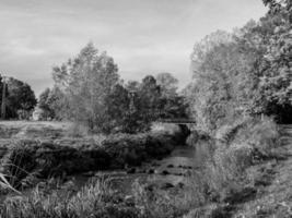 autumn time at a river in germany photo