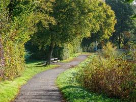 autumn time at a river in germany photo