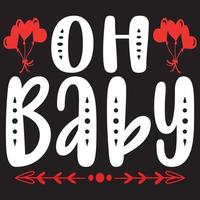 oh baby design vector