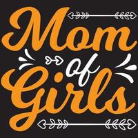 mom of girls vector