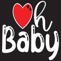 oh baby design vector