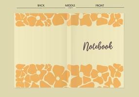 set of notebook designs with abstract floral pattern.For cover, planners, brochures, books, catalogs,diary vector