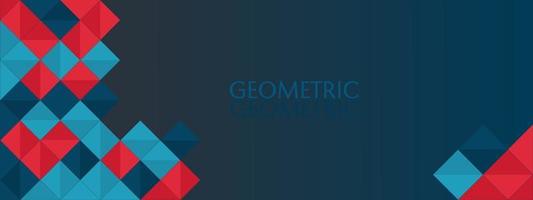 Abstract geometric pattern blank banner design in retro style. elegant and modern mosaic design. vector