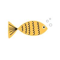 Gold fish. Hand drawn simple vector illustration