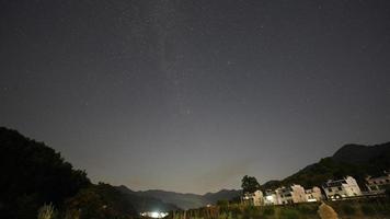 The dark night sky view with the milkyway as the background photo