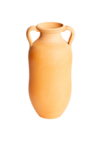 A brown clay jug isolated on a white background png