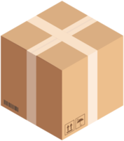 caja de cartón cubo png