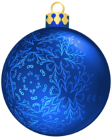 blå jul boll png