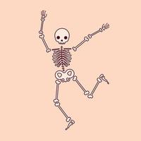 Vector drawing of a running skeleton