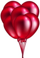 Red Balloon Bunch Birthday Party png