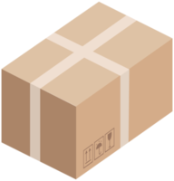caja de cartón marrón png