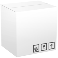 caja de cartón blanca png