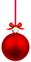 röd hängande jul boll png
