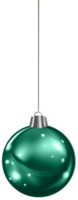 colgante bola de navidad verde png