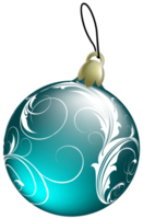 belle boule de noel bleue png