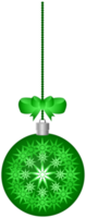 boule de noel verte png