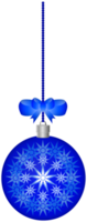 palla di natale blu png