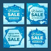 Winter Sale Social Media Post vector