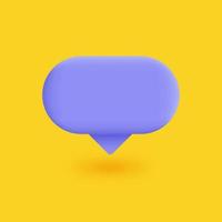 3D speech bubble icons. Minimal blank 3d chat boxes sign. 3d vector illustration.