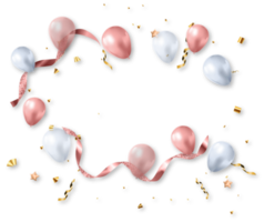 Party Holiday Birthday Background with Balloons png