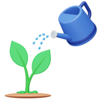 Watering plants 3d rendering isometric icon. png