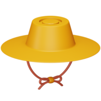 Farming hat 3d rendering isometric icon. png
