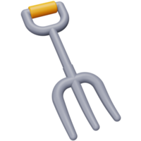 Mistgabel 3D-Rendering isometrisches Symbol. png