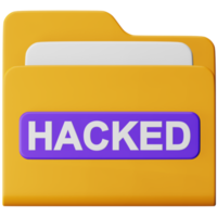 Hacked file 3d rendering isometric icon. png