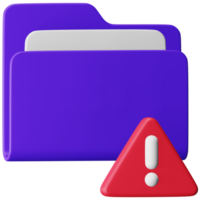 Data alert 3d rendering isometric icon. png