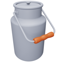 Milk can 3d rendering isometric icon. png
