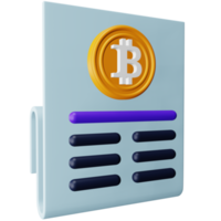 Cryptocurrency news 3d rendering isometric icon. png