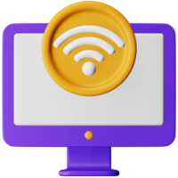 Internet access 3d rendering isometric icon. png
