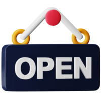 Open Shop 3D-Rendering isometrisches Symbol. png