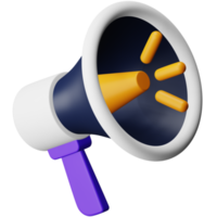 Megaphone 3d rendering isometric icon. png