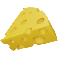 Käse 3D-Rendering isometrisches Symbol. png