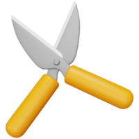 Scissors gardening 3d rendering isometric icon. png