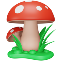 Pilz 3D-Rendering isometrisches Symbol. png