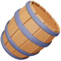 Barrel 3d rendering isometric icon. png