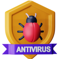 antivirus 3d tolkning isometrisk ikon. png