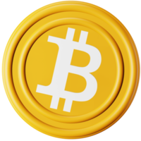 bitcoin btc icono isométrico de representación 3d. png