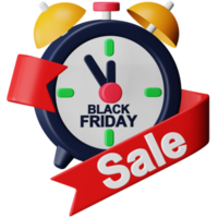 Black Friday Deadline 3D-Rendering isometrisches Symbol. png