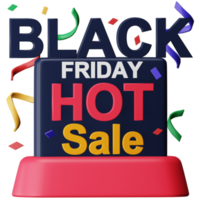 Black Friday Big Sale 3D-Rendering isometrisches Symbol. png