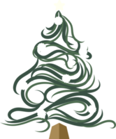 Kerstmis boom kalligrafische ontwerp png