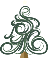 Natale albero calligrafico design png