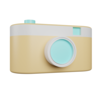 3d render vintage camera png