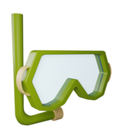 óculos de natação de renderização 3D png
