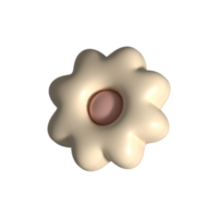 ilustração de renderização 3d de flor de camomila png